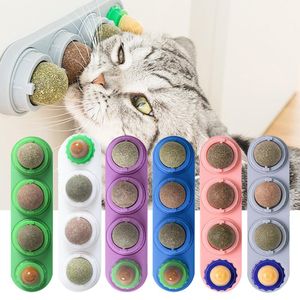 Speelgoed natuurlijke caip kat muur stickon ball speelgoed snoep likken likken traktaties gezonde verwijdert haarballen om de spijsvertering kattengras snack te bevorderen