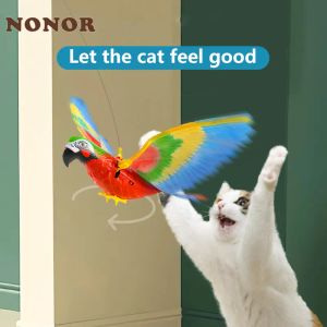 Toys non ou chat Interactive Toys Simulation Bird Electric Hanging Eagle Flying Bird Cat Cat Play Cat Stick Scratch Corde Pet Toys