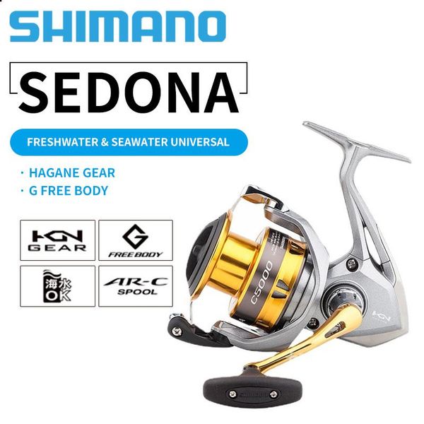 Juguetes Original Shimano Sedona Fi carrete de Pesca giratorio serie 5008000 3 + 1bb carrete de Metal carretes de agua salada rueda de Pesca impermeable Pesca