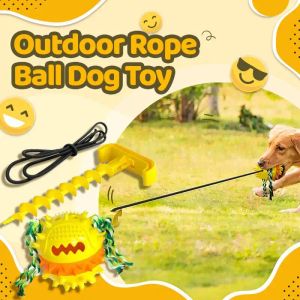 Toys Outdoor Rope Ball Dog speelgoed Molaire tanden Tanden Training Trappen Ballen De touwbal voor huisdier kauwspeelgoed Tug of War Pieak Balls speelgoed