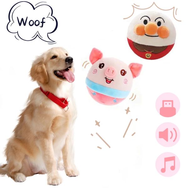 Jouets pour animaux de compagnie rebondissant balles de saut électronique chien jouet jouets nouveau cadeau pour animaux de compagnie USB Rechargeable parlant interactif chien en peluche poupée