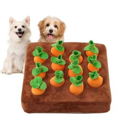 Jouets pour animaux de compagnie chat chien jouets en peluche carotte légumes pour animaux de compagnie jouets à mâcher renifler chien cacher nourriture jouet pour améliorer les habitudes alimentaires fournitures durables pour chiens à mâcher