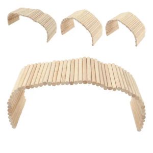 Juguetes para mascotas, puente de escalada, escalera Flexible, túnel de madera multifuncional libre de tóxicos, juguete para hámsteres, conejillo de indias, mascota pequeña