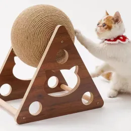 Toys Pet Interactive Cat Toy Cat Bratch Board Sisal Rope Ball Cat Scratching Post Soulagez l'ennui Kitten Stuff Accessories Supplies