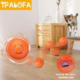 Toys Pet Smart Cat Toy Electric Automatic Bounce Cat Ball Silicone Cat Interactive Toys Selfmoving Kitten Toys voor binnenspelen