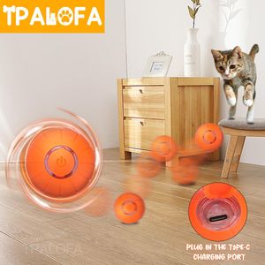 Toys Pet Smart Cat Toy Electric Automatic Bounce Cat Ball Silicone Cat Interactive Toys Selfmoving Kitten Toys for Indoor Playing