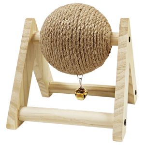 Toys Pet Toy Cat Toys Scratching Globe Dediated Bunny Plaything Wooden Grinding Claw Bals Tanker Scratcher Sisal Rabbit Accessoires