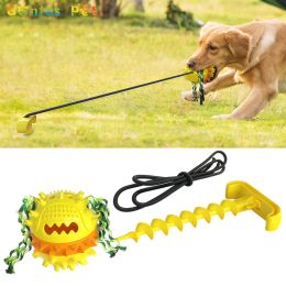 Jouets animaux chien jouet marche en plein air cordon sonnant tirer corde balle drôle jouant pour petit moyen grand chien livraison directe Gonius Pet