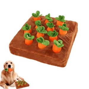 Speelgoed Pluche Wortel Interactieve spellen Hondenspeelgoed Snuffelmat Plezier Groente Trek Radijsveld Verbergen Voedsel Hond Neuswerk Speelgoed Huisdierproducten