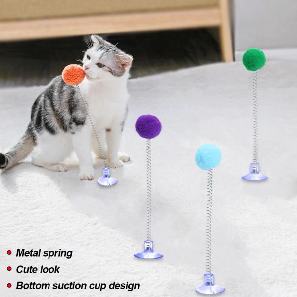 Toys Toys Color Cat Feather Ball Spring Ball With Assep Tup Cat Interactive Cat Teaser Wand Cat Toy Cat Scratcher Toy Cat Supplies