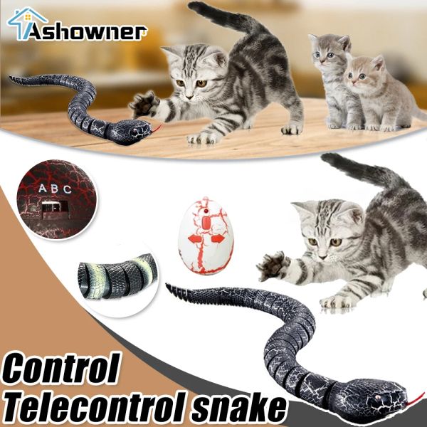 Jouets télécommande serpent interactif chat jouets pour animaux de compagnie jouets de détection infrarouge chats accessoires chaton jouets pour animaux de compagnie chiens jeu jouer jouet