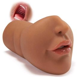 Jouets Sex Doll Masseur Masturbateur pour Hommes Femmes Vaginal Automatique Sucer La Bouche Orale Chatte Adulte Portable Artificielle Réaliste Silicone Poche Jouet Masturbatio