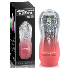 Jouets Sex Doll Masseur Masturbateur pour Hommes Femmes Fellation Vaginal Automatique Sucer Fanle Transparent Avion Coupe Masturbation Pénis Exerciseur Formation Mens Ma