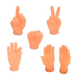 Toys simulation petites mains drôles mini-mains Foot Dinger Sleeve Silicone Hand Puppet Nouvel