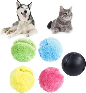 Jouets Jouets intelligents pour chats, jouet en peluche à mâcher, boule roulante électrique automatique, jouets interactifs pour chats, chiens, Teddy jouant, accessoires pour chats relaxants