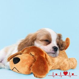 Jouets Smart polaire Pet Love Snuggle chien battement de coeur peluche jouet confortable chiens jouet pour soulagement de l'anxiété aide à la formation comportementale du chien