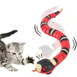 Toys Smart Sensing Interactive Cat Toys Automatic Eletronic Snake Cat Catation Play USB Rechargeable chaton Toys for Cats Dogs Pet