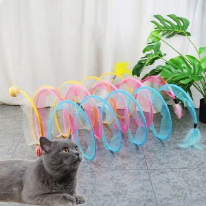 Toys Spiral Tunnel sans odor navette gratuite jouer au chat de chat Tyne de tunnel dramatique dramatique dramatique Interactive vous-même Toys Cat Toys