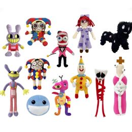 Jouets en peluche Clown de cirque numérique incroyable, poupée en peluche douce de dessin animé mignon, Collection amusante, décoration de maison, cadeau d'anniversaire pour fille