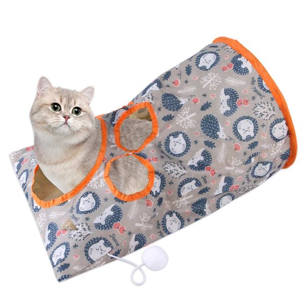 Toys Toy Tunnel Toys Exercice pour la formation de tunnel Puzzle de puzzle Kitten Sac Cat Pet et chat Running Small Interactive Play Animal