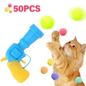 Toys Toys for Cats Kittens Puppy Accessoires Interactive Launch Training Creative 50 PCS MINI PLUSH BALL TOYS FOR CAT CAT PET PRODUIT