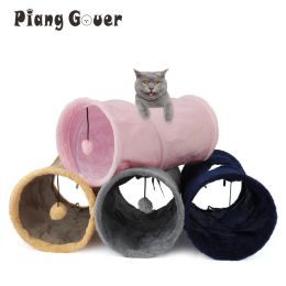 Jouets Tunnel chat jouet chiot boule en peluche jouet pour animaux de compagnie tente Tunnel Tube stockage pliable en daim chat canal foret seau