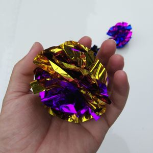 Speelgoed Westrice 7 cm Grote Koopje Plastic Ring Papier In Verschillende Super Goedkope Favoriet De Kat Speelgoed Bal MYLAR Ballen Crinkle Kitten 100