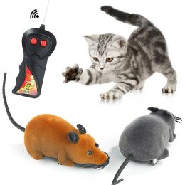 Toys sans fil de télécommande de souris jouet motion électronique / déménagement de souris d'émulation grinçante pour chat chat effrayant les fournitures pour animaux de compagnie toys