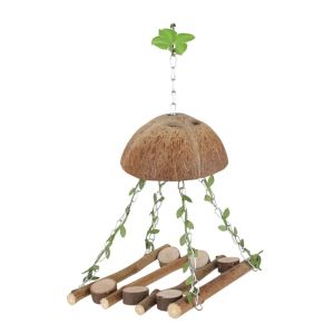 Toys Wood Bridge Ladder Coconutshell Toy for Bird perroots Parkets Calcatiel Wholesale