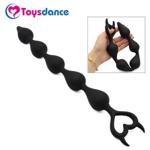 Toysdance 36 * 3,5 cm de grandes boules anales Toy Toy Silicone Matériau Flexible Butt Perles Perles de bouche