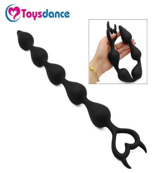 Toysdance 3635 cm Grandes boules anales Toy Toy Silicone Matériau Flexible Butt Soft Buts Perles Adult Novelty Erotic Sex Products S9243640768