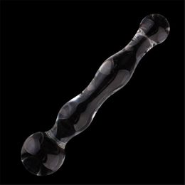 Toysdance Sex Producten Voor Vrouwen Dubbele Hoofd Crystal Glas Dildo Volwassen Anale Seksspeeltjes Erotische Butt Plugs Smooth Anal Beads Q4201