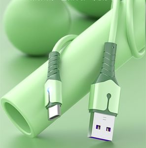 Câble TPE Câble de charge rapide avec lumière respiratoire câbles micro type c 0,25 1 1,5 2M