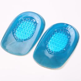 Coussinets de talon en gel TPE Traitement des pieds Déodorant respirant Absorption de la sueur Absorption des chocs sportifs Massage Anti-douleur Coussin de rehaussement intérieur Demi-taille Semelle intérieure