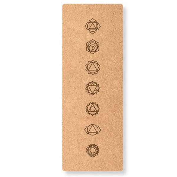 Tapis de tapis de yoga TPE, modèle personnalisé disponible, liège naturel, épaisseur de 5 mm, 72x24