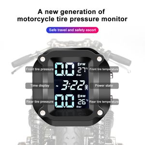 TPMS Car Motorcycle Tire Pressure Sensors Motor TMPS Tire Pressure Monitoring System 2 Wheel Tyre External Sensor for Motorbike