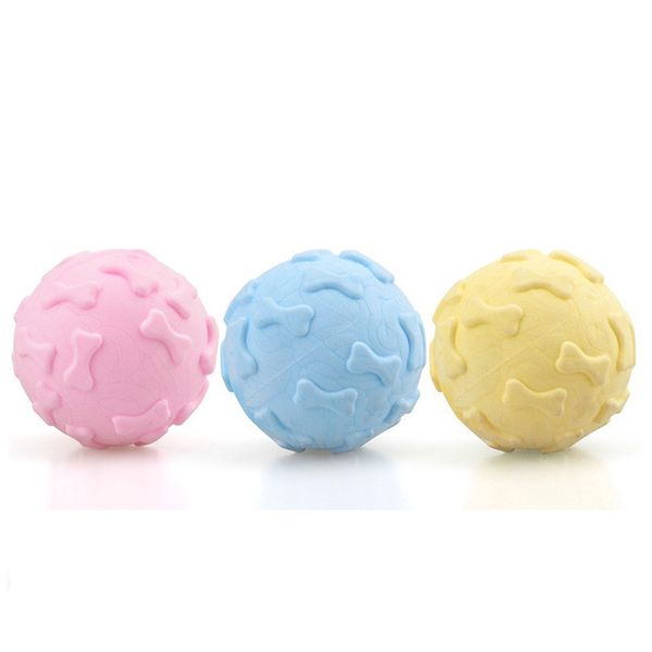 Boule en mousse TPR pour chien, jouets à mâcher, en caoutchouc Non toxique, pour chaton, nettoyage des dents, jeu interactif, fournitures pour animaux de compagnie, MJ1196