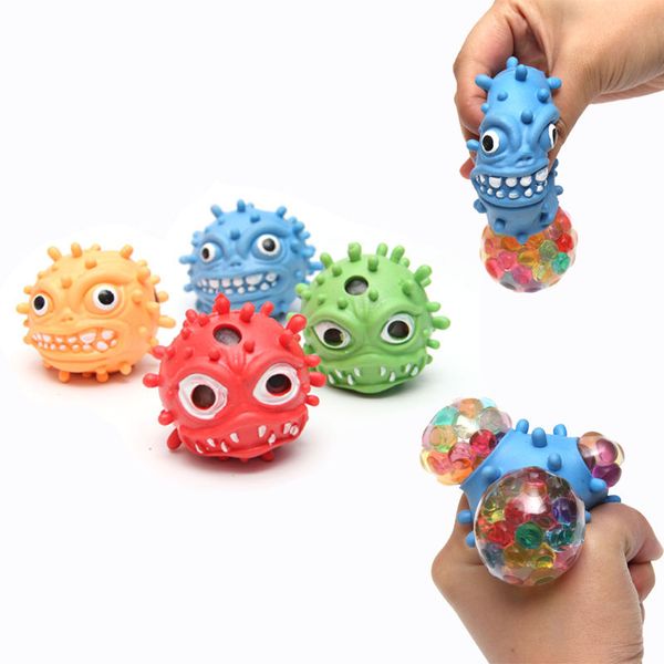 TPR Squeeze Juguetes de descompresión Bubble Bead Ball Sensory Fidget Toy Novedad Release Balls Amasado por niños y adultos Juguetes para niños