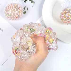 TPR Stress Relief Knijpen Druiven Ballen voor Kinderen en Volwassenen Premium Anti-Stress Squishy Ballen met Water Leuke Fruit Plakjes Verlichten Spanning Speelgoed 2209