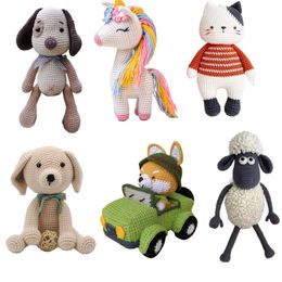 TPRPYN Rainbow Unicorn Crochet Kit Diy Amigurumi Haakkits Kits Diergift Kits Toy Handmake Kits Garenaccessoires 240510