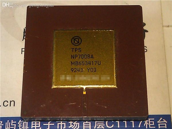 TPS. NP7008A. MB653417U, superficie de acero blanco, pin PGA-135. Antiguo microprocesador / colección de cpu / Electronic IC