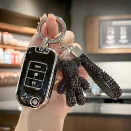 Tpu car flip key clés de couverture de couverture shell FOB pour honda accorde civique fit hrv xrv odyssey crv cr-v crider pilote keychain accessoires