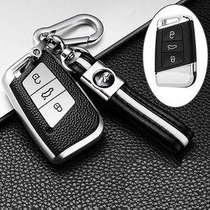 TPU Car Key Cover voor VW Magotan 2018 2017 Passat B8 Superb A7 Lederen Patroon Smart Remote Fob Protector Case