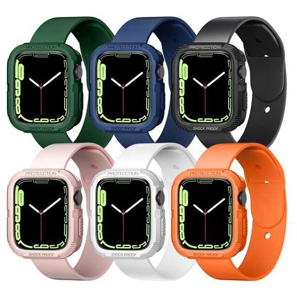 Étui de sport en tpu pour apple watch, 8 couleurs, étui de protection souple pour iWatch 40mm 41mm 44mm 45mm 49mm