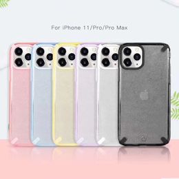 TPU Glitter Powder Telefoon Case voor iPhone 11 PRO X XR XS MAX 8 PLUS SE SAMSUNG GALAXY S20 A71 Vierdimensionale Cover