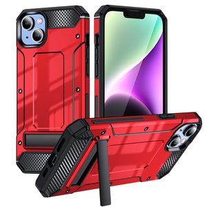 Estuches para teléfono TPU PC Kickstand para iPhone 14 Pro Max 13 Mini 12 14 Plus 12 11 XS X XR 7 8 SE2 SE3 XS MAX 13 Samsung Galaxy S23 Ultra S22 A52 A54 A14 5G A12 A03S A34 A53 A23 A13 A04S