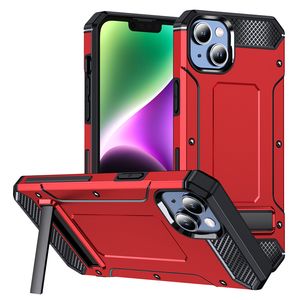 TPU PC Kickstand fundas de teléfono para iPhone 14 13 Pro Max 12 Mini 14 Plus 12 Pro 11 XS X XR 7 8 SE2 SE3 XS MAX 13 funda trasera anticaída