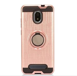 Material de TPU + PC híbrido de doble capa para FOXXD Miro/L590A Funda protectora con anillo giratorio de 360 grados para Alcatel Fierce 4/5060