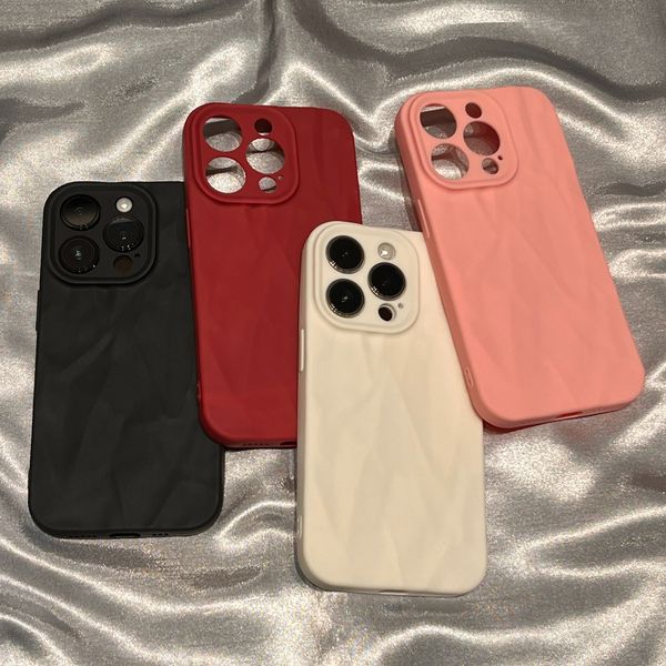 Funda de teléfono Tpu, funda de teléfono de silicona suave mate, funda de teléfono de Color sólido para Iphone 15 14 13 12 11 Pro Max lyp066