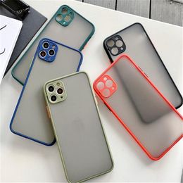 TPU Proctive Phone Cases Transparant Fine Gat Contrast Frosted Phone Case voor 12 Mini 12 Pro Max-ondersteuning met OPP-zak